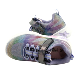 American Club Zapatillas Deportivas ADI LED Glowing Velcro ES87/22 Púrpura 4