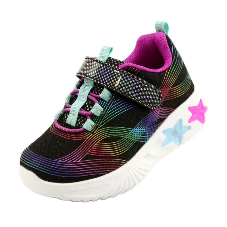 American Club Zapatillas Deportivas ADI LED Glowing Velcro ES87/22 Negro multicolor 3
