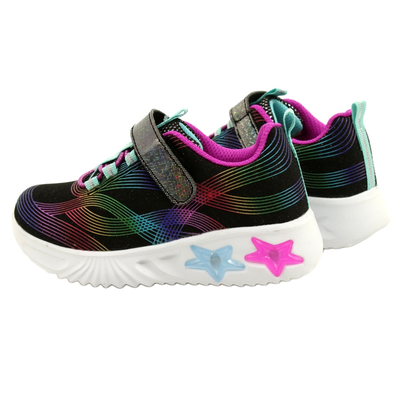 American Club Zapatillas Deportivas ADI LED Glowing Velcro ES87/22 Negro multicolor 6