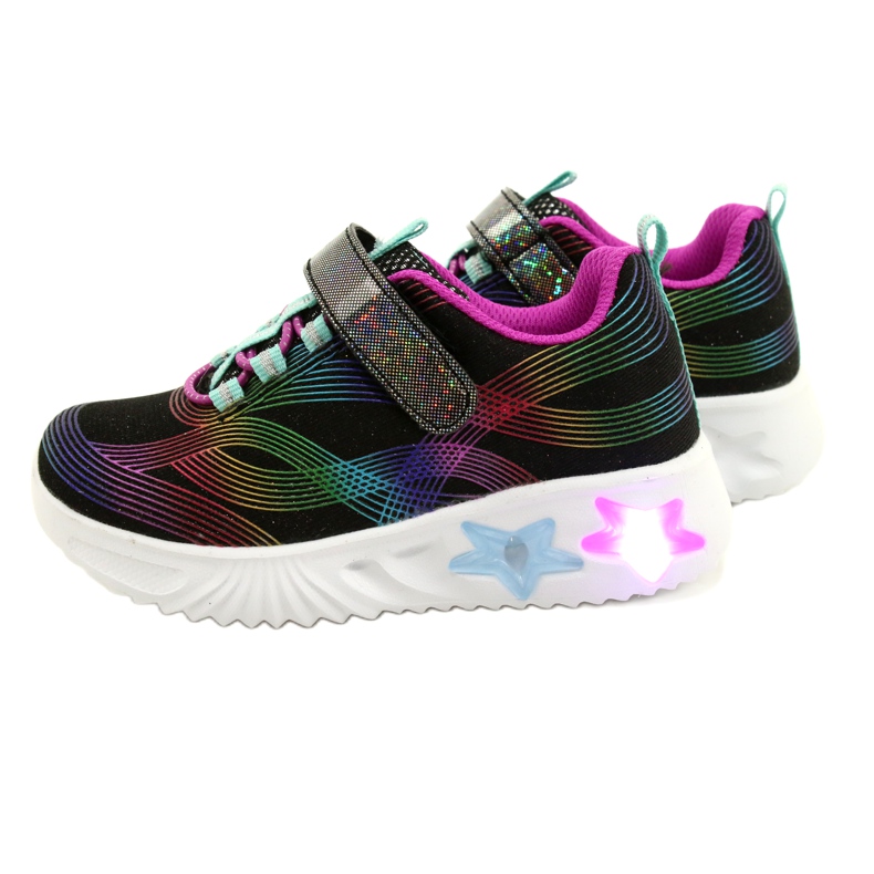 American Club Zapatillas Deportivas ADI LED Glowing Velcro ES87/22 Negro multicolor 4