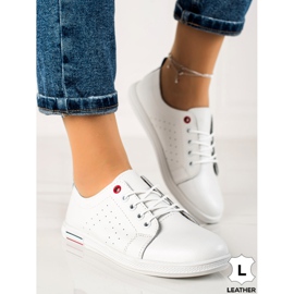 Filippo Zapatillas de cuero blancas blanco 4