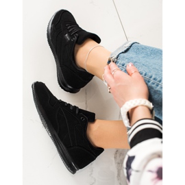TRENDI Zapatos deportivos clásicos negro 4