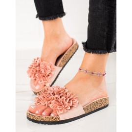Pantuflas Rosa Con Flores VINCEZA rosado 1 Pantuflas Rosa Con Flores VINCEZA rosado 1