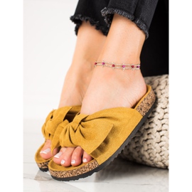 Cómodas chanclas vinceza casual amarillo 1