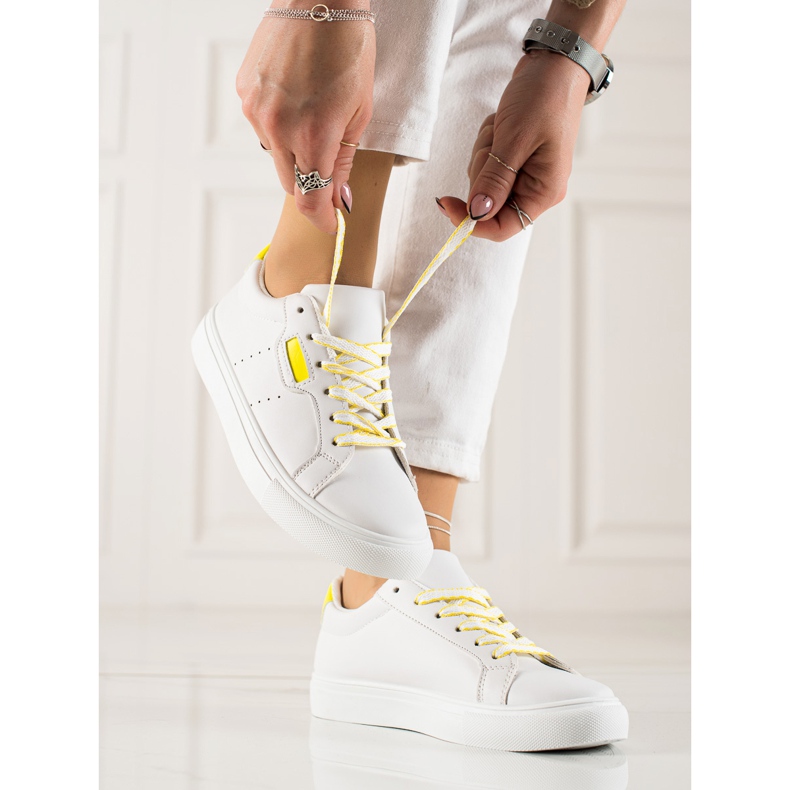 TRENDI Deportivas Blancas Con Ecopiel blanco 1