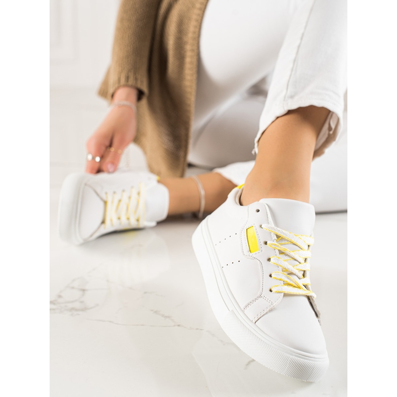 TRENDI Deportivas Blancas Con Ecopiel blanco 2