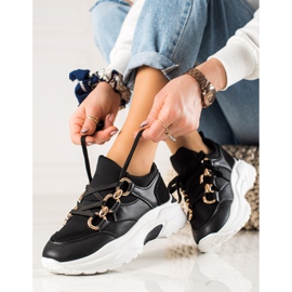 TRENDI Zapatillas de moda negro 2