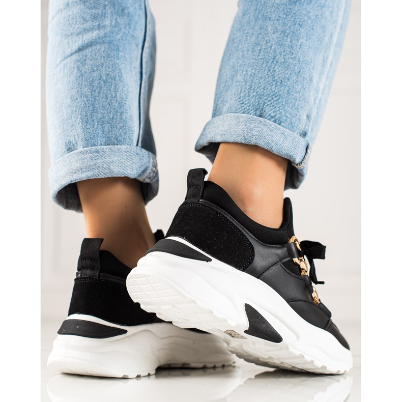 TRENDI Zapatillas de moda negro 1