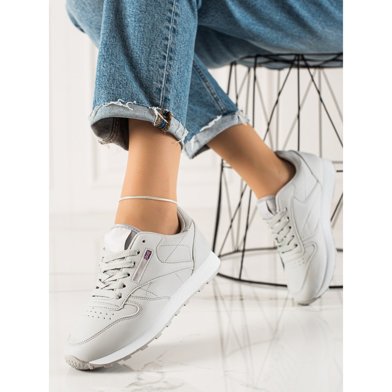 TRENDI Zapatillas deportivas clásicas grises 2