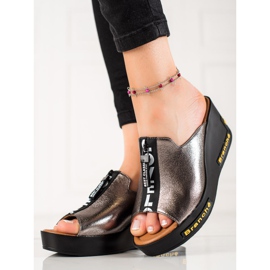 Sandalias de cuña VINCEZA gris 1