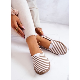 Alpargatas Mujer Big Star Slip-on Stripes FF276029 Beige blanco 5