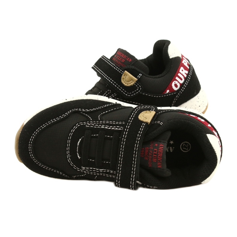 American Club Deportivas americanas velcro ES86/22 negro 5