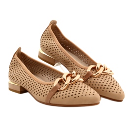 M.Daszyński Bailarinas Caladas con Cadena Daszyński SA201-6 Beige-oro 4 M.Daszyński Bailarinas Caladas con Cadena Daszyński SA201-6 Beige-oro 4