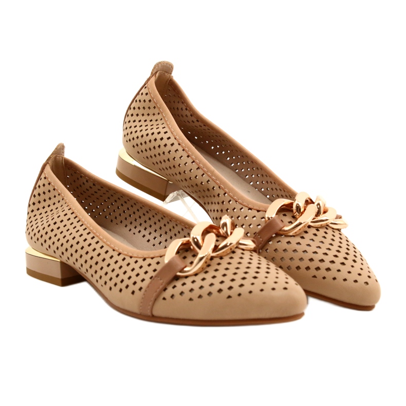 M.Daszyński Bailarinas Caladas con Cadena Daszyński SA201-6 Beige-oro 4 M.Daszyński Bailarinas Caladas con Cadena Daszyński SA201-6 Beige-oro 4