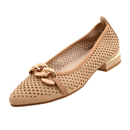 M.Daszyński Bailarinas Caladas con Cadena Daszyński SA201-6 Beige-oro 3 M.Daszyński Bailarinas Caladas con Cadena Daszyński SA201-6 Beige-oro 3