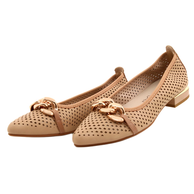 M.Daszyński Bailarinas Caladas con Cadena Daszyński SA201-6 Beige-oro 2 M.Daszyński Bailarinas Caladas con Cadena Daszyński SA201-6 Beige-oro 2