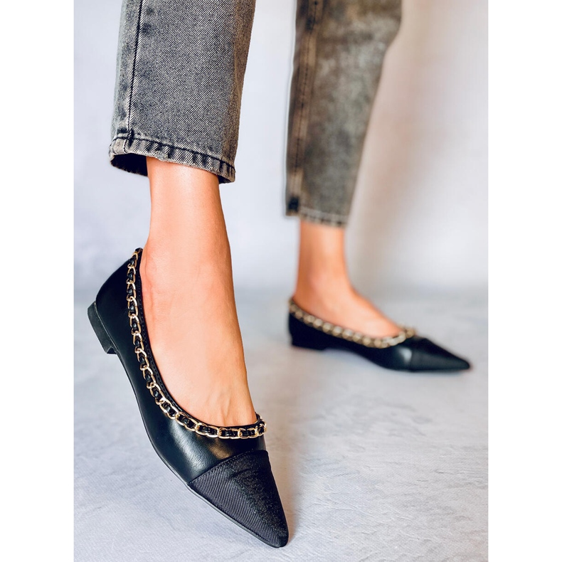Bailarinas con cadena Sabina Black negro 1