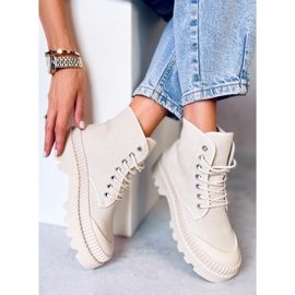 Deportivas altas de trekking Costa Beige 4