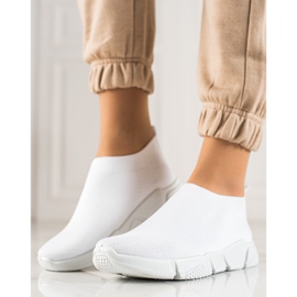 SUPER COOL Cómodos zapatos deportivos sin cordones blanco 2