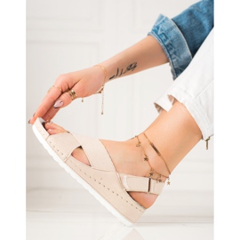 Sandalias Ante Con Velcro VINCEZA beige 4