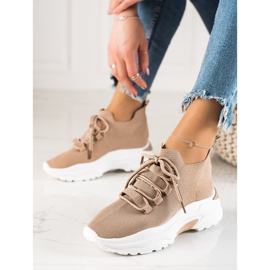 Camo Zapatos deportivos cómodos en la plataforma. beige 1 Camo Zapatos deportivos cómodos en la plataforma. beige 1