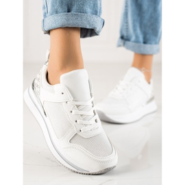 Diamantique Zapatillas blancas con malla blanco 3