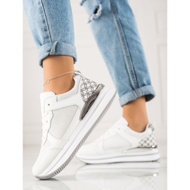 Diamantique Zapatillas blancas con malla blanco 2