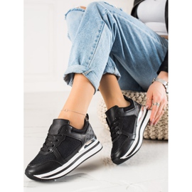 Diamantique Zapatillas negras con malla negro 2