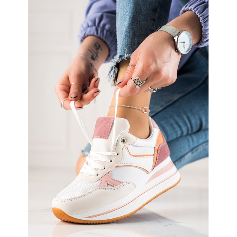 TRENDI coloridos chivatos en la plataforma blanco multicolor 1