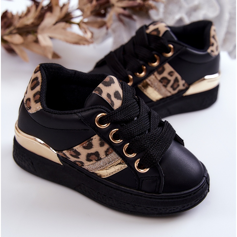 FR1 Deportivas negras de piel de leopardo Trixie negro 2