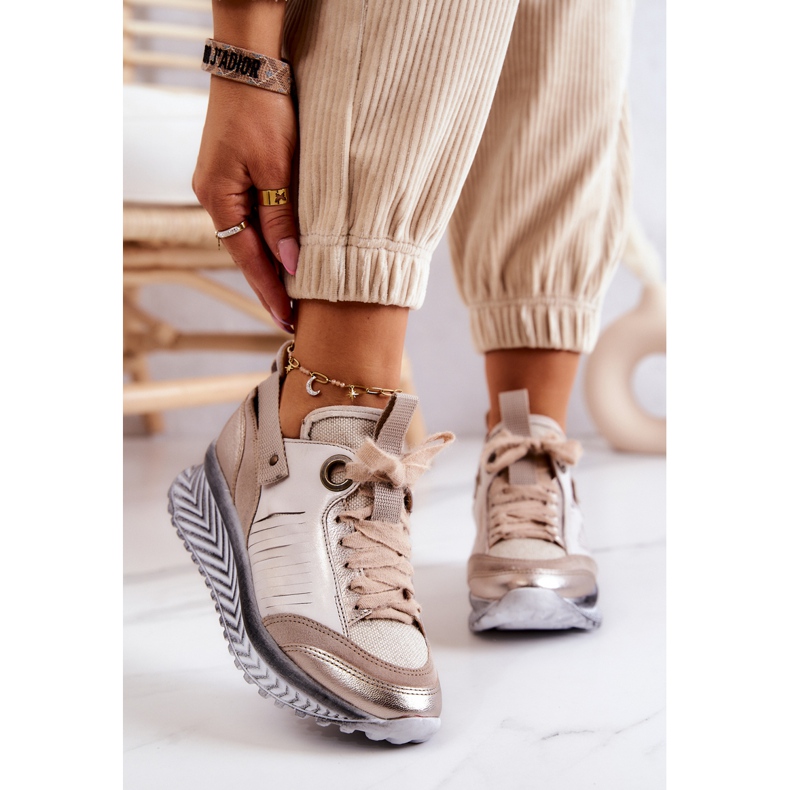 Zapatillas Mujer Cuero Maciejka 04916-19 Beige 2