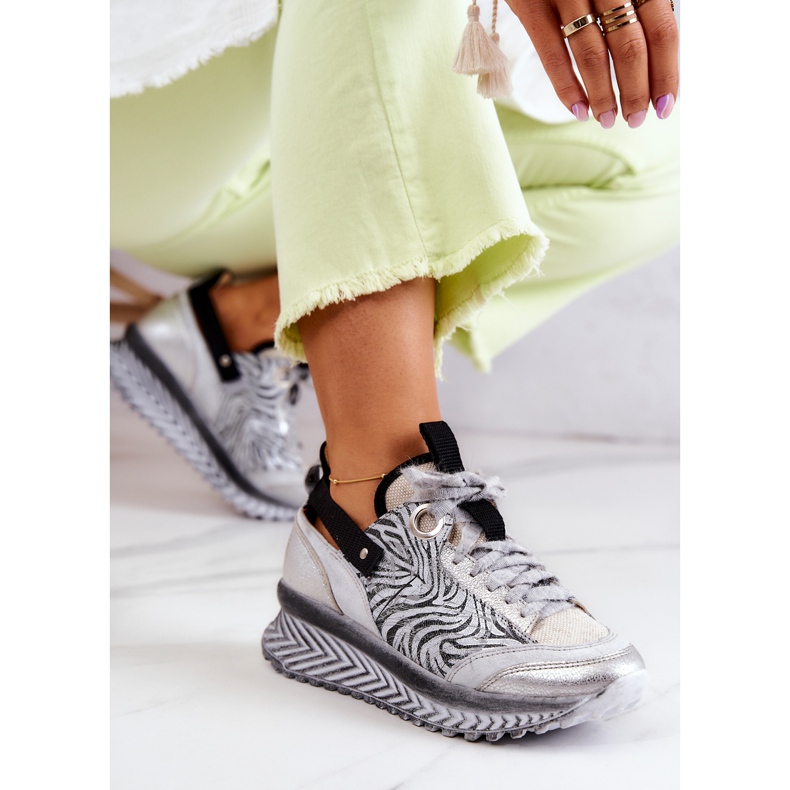 Zapatillas Mujer Cuero Maciejka 04916-03 Gris 1