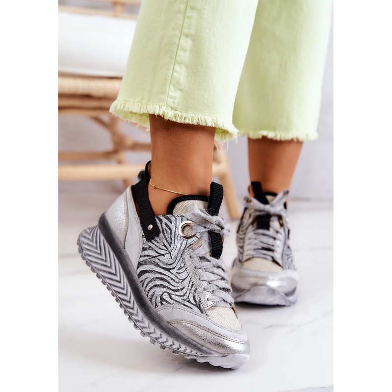 Zapatillas Mujer Cuero Maciejka 04916-03 Gris 2