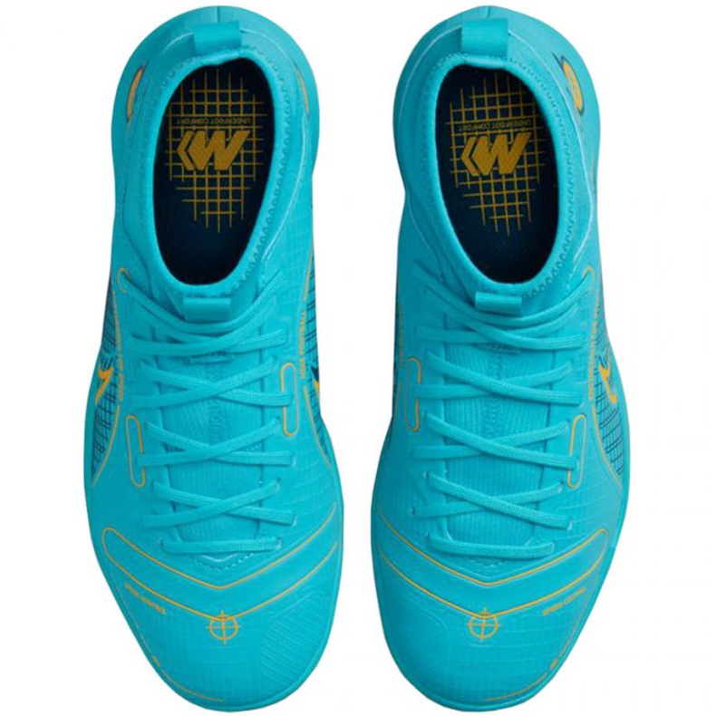 Nike Mercurial Superfly 8 Academy Ic Jr DJ2860 484 zapatos de fútbol azul azul 1