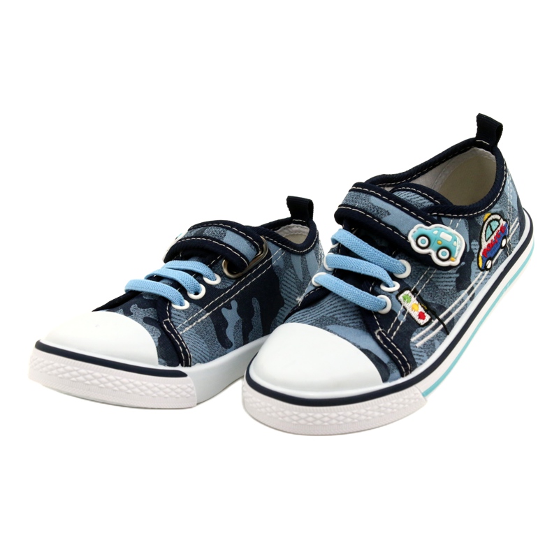 American Club Zapatillas americanas zapatos para niños inserto de cuero TEN54 / 22 Moro ['azul marino'] azul 2