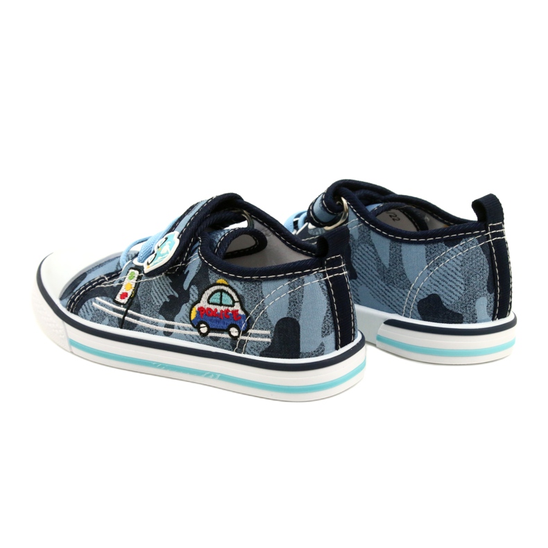 American Club Zapatillas americanas zapatos para niños inserto de cuero TEN54 / 22 Moro ['azul marino'] azul 5