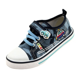 American Club Zapatillas americanas zapatos para niños inserto de cuero TEN54 / 22 Moro ['azul marino'] azul 3