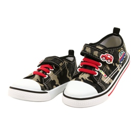 American Club Zapatillas americanas zapatos para niños inserto de cuero TEN54 / 22 Moro beige negro 2
