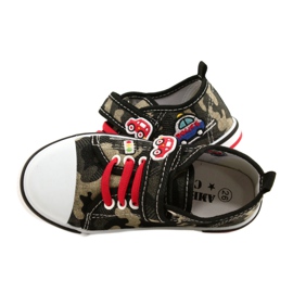 American Club Zapatillas americanas zapatos para niños inserto de cuero TEN54 / 22 Moro beige negro 4