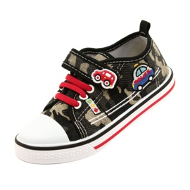American Club Zapatillas americanas zapatos para niños inserto de cuero TEN54 / 22 Moro beige negro 3