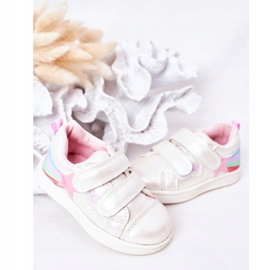 Evento Zapatos deportivos para niñas con una estrella 21DZ23-3904 White blanco 3 Evento Zapatos deportivos para niñas con una estrella 21DZ23-3904 White blanco 3