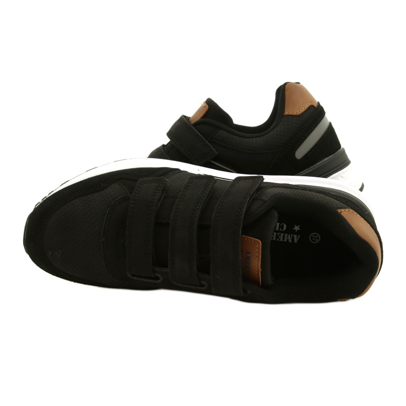 American Club AA15/22 Zapatillas deportivas con velcro negro 4