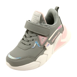 American Club Zapatos deportivos de velcro con holograma AA24/22 Gray gris 3