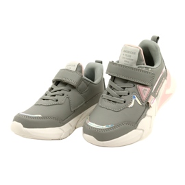 American Club Zapatos deportivos de velcro con holograma AA24/22 Gray gris 2