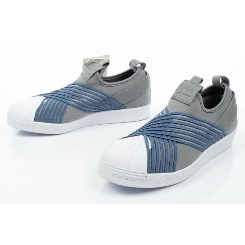 Zapatillas Adidas Superstar Slipon Mujer CG6012 azul gris 4