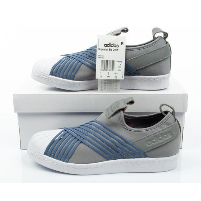 Zapatillas Adidas Superstar Slipon Mujer CG6012 azul gris 5