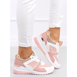 Deportivas cuña Adan Pink rosa multicolor 2