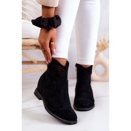 S.Barski Botas Mujer Ante Cuña Oculta Negro Solene 2