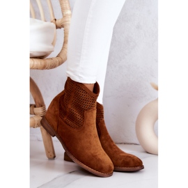 S.Barski Botas Mujer Ante Cuña Oculta Camel Solene marrón 1
