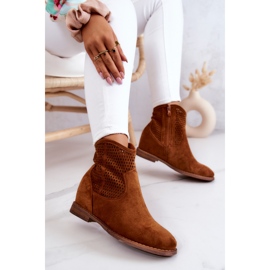 S.Barski Botas Mujer Ante Cuña Oculta Camel Solene marrón 5